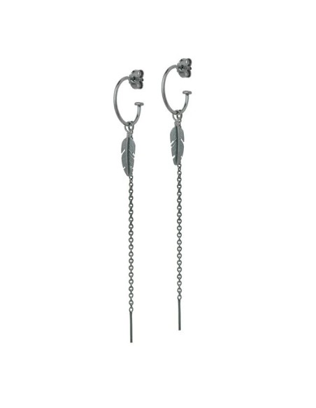 HEIRING | CREOL MED MINI FJER OG KÆDE OXIDERET