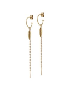 HEIRING | CREOL MED MINI FJER OG KÆDE FORGYLDT