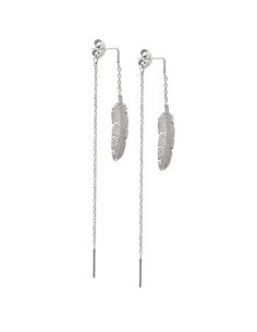 HEIRING | FJER ØREHÆNGER RHODINERET