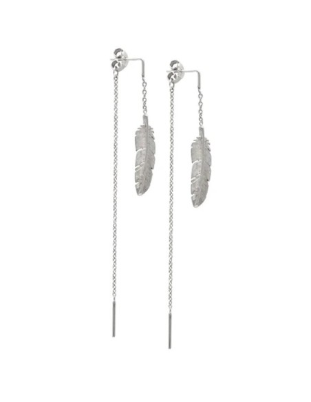 HEIRING | FJER ØREHÆNGER RHODINERET