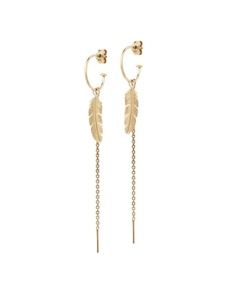 HEIRING | CREOL MED LILLE FJER OG KÆDE FORGYLDT