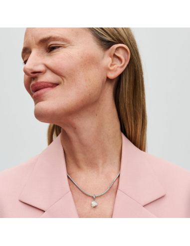 PANDORA | Hvid Rose i Blomst Dobbelt Charm med vedhæng