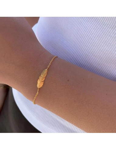 HEIRING | ARMBÅND MED LILLE FJER FORGYLDT