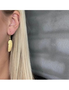 HEIRING | FJER MELLEM ØREBØJLE FORGYLDT 2