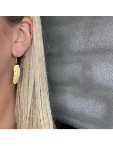 HEIRING | FJER MELLEM ØREBØJLE FORGYLDT