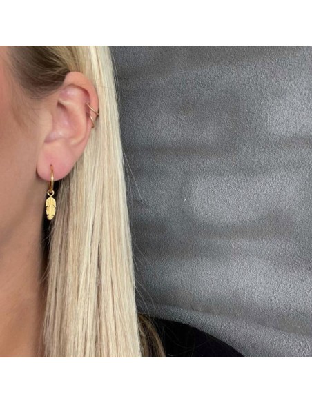 HEIRING | CREOL MED MINI FJER FORGYLDT