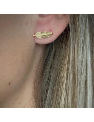 HEIRING | FJER MINI ØRESTIK FORGYLDT