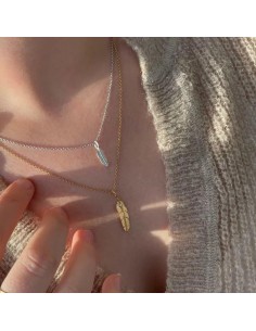 HEIRING | FJER VEDHÆNG LILLE FORGYLDT MED BRILLANT 2