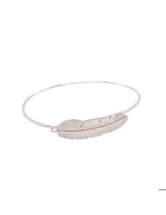 HEIRING | ARMRING MED MELLEM FJER RHODINERET