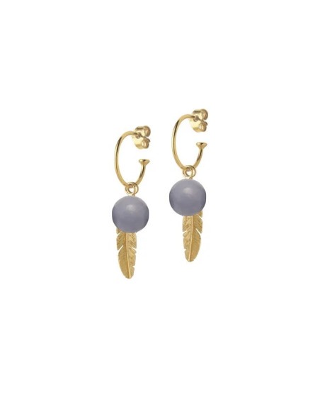 HEIRING | CREOL MED ANGELIT OG FJER FORGYLDT HEIRING | CREOL MED ANGELIT OG FJER FORGYLDT