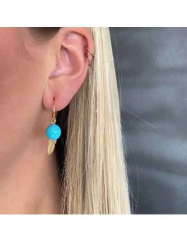 HEIRING | CREOL MED TURKIS OG FJER FORGYLDT