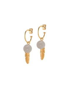 HEIRING | CREOL MED GRÅ MÅNESTEN OG FJER FORGYLDT