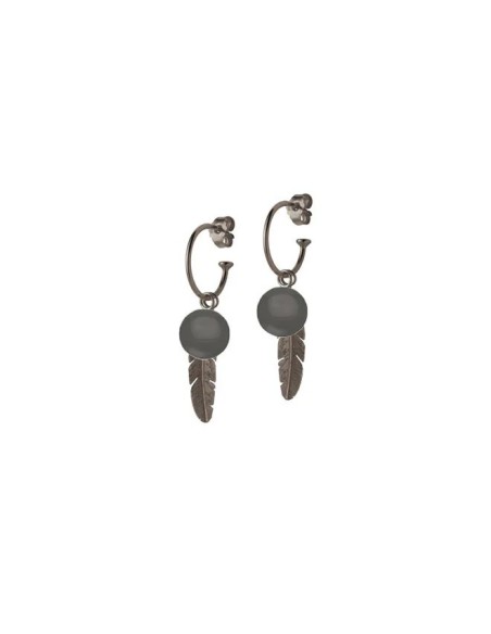 HEIRING | CREOL MED SORT AGAT OG FJER OXYDERET HEIRING | CREOL MED SORT AGAT OG FJER OXYDERET