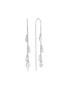 Lund Copenhagen | Marguerit Ørekæde m. Blade Sølv