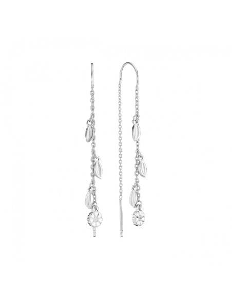 Lund Copenhagen | Marguerit Ørekæde m. Blade Sølv