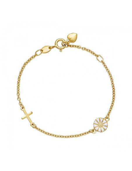 Lund Copenhagen | Marguerit Armbånd Tro, Håb & Kærlighed Sølv Forgyldt