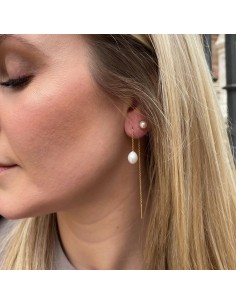 HEIRING | PERLE ØRESTIK 5-5½MM PERLE FORGYLDT 2