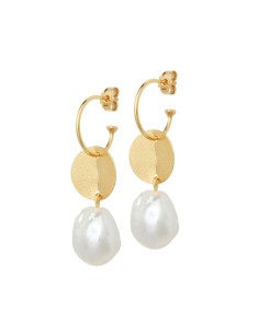 HEIRING | BAROQUE PERLE ØRERING FORGYLDT