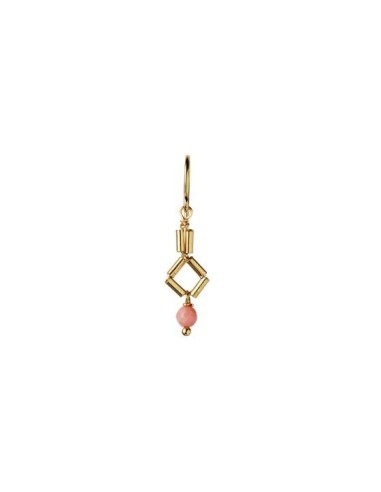 STINE A | PETIT CARRÉ EARRING WITH CORAL - SINGLE