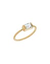 HEIRING | SQUARE RING 14KT GULD MED HVID TOPAS