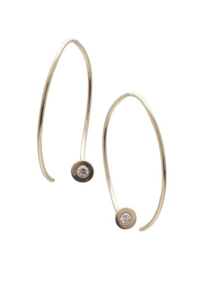 HEIRING | CONE ØRERINGE I 14KT GULD MED BRILLANT