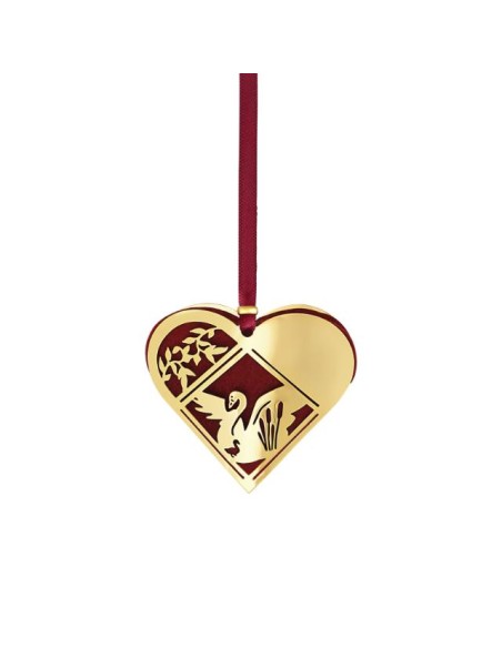 H.C. ANDERSEN JULEPYNT - Mini julehjerte - Den grimme ælling - 18k fg