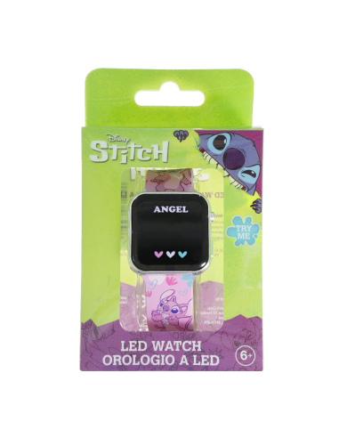 STØVRING | Disney Lilo & Stitch pink LED ur