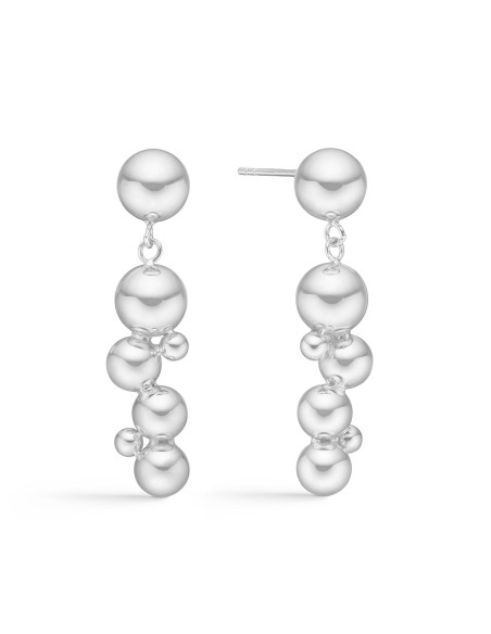 Randers Sølv | Øreringe med 7 kugler på række