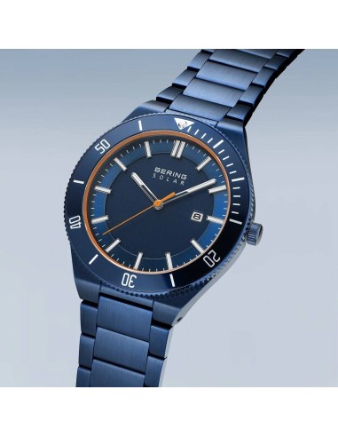 BERING | Solar | poleret/børstet blå