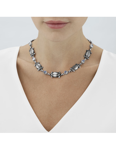 GEORG JENSEN - MOONLIGHT BLOSSOM HALSKÆDE MED BLÅ MÅNESTEN