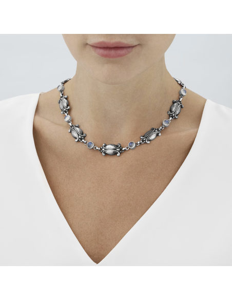GEORG JENSEN - MOONLIGHT BLOSSOM HALSKÆDE MED BLÅ MÅNESTEN GEORG JENSEN - MOONLIGHT BLOSSOM HALSKÆDE MED BLÅ MÅNESTEN