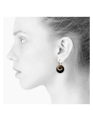 Scherning | Bloom Black/Goldplated Øreringe