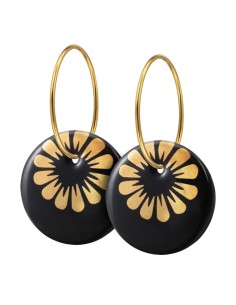 Scherning | Bloom Black/Goldplated Øreringe