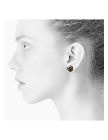 Scherning | Bloom Black/Goldplated Ørestikker