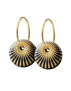 Scherning | Splash Black/Goldplated Øreringe