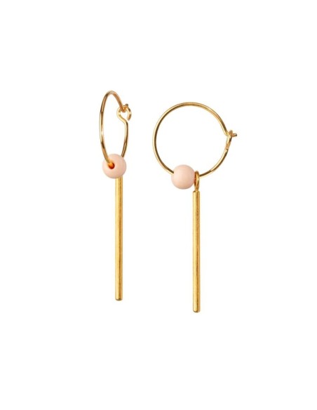 Scherning | Aura Nude/Goldplated Øreringe