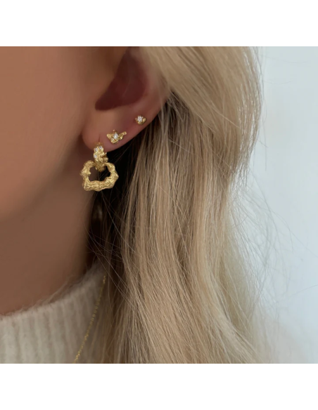 Nava Copenhagen | Rain Petite Studs - Forgyldt