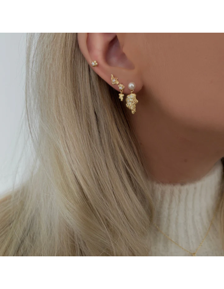 Nava Copenhagen | Rain Petite Studs - Forgyldt