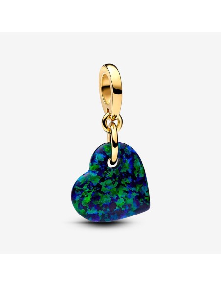 Pandora Opaliserende Grønt Hjertecharm med Vedhæng | Smuk Opaliserende Glans Pandora Opaliserende Grønt Hjertecharm med Vedhæng | Smuk Opaliserende Glans