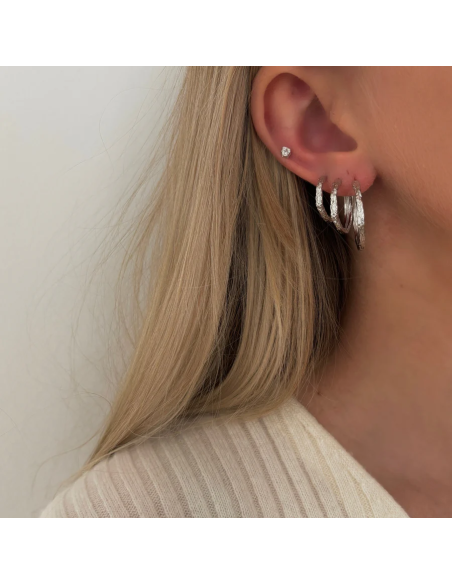 Nava Copenhagen | Elio Earrings M - Sølv