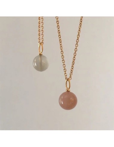 HEIRING | PEACH MÅNESTEN VEDHÆNG FORGYLDT