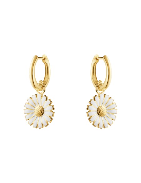 GEORG JENSEN | Daisy Ørering Sølv m. hvid emalje GEORG JENSEN | Daisy Ørering Sølv m. hvid emalje