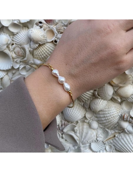 HEIRING | ARMRING MED BAROQUE PERLE  MULTISIZE ARMRING FORGYLDT HEIRING | ARMRING MED BAROQUE PERLE  MULTISIZE ARMRING FORGYLDT