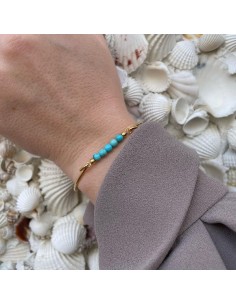 HEIRING | ARMRING MED TURKIS TOP MULTISIZE  FORGYLDT 2