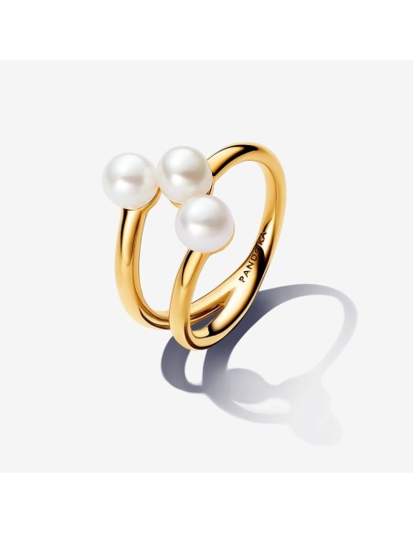 PANDORA | Behandlet åben ring med ferskvandskulturperle PANDORA | Behandlet åben ring med ferskvandskulturperle