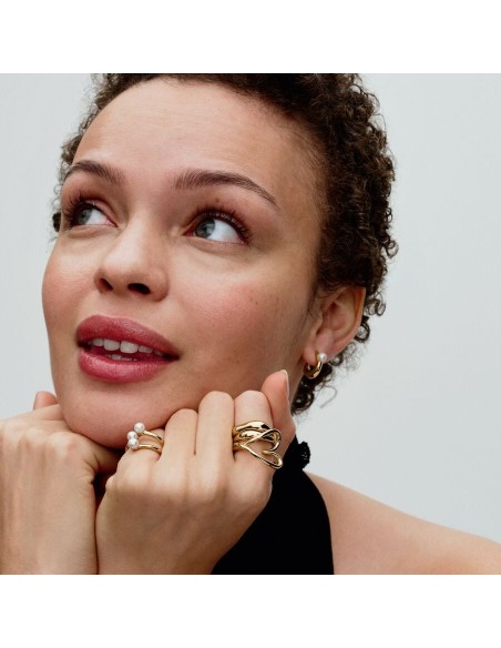 PANDORA | Behandlet åben ring med ferskvandskulturperle PANDORA | Behandlet åben ring med ferskvandskulturperle