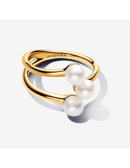 PANDORA | Behandlet åben ring med ferskvandskulturperle PANDORA | Behandlet åben ring med ferskvandskulturperle