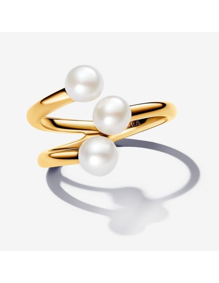 PANDORA | Behandlet åben ring med ferskvandskulturperle PANDORA | Behandlet åben ring med ferskvandskulturperle