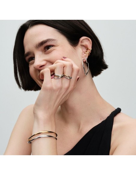 Pandora | Organisk formede 42 mm åbne creoler Pandora | Organisk formede 42 mm åbne creoler