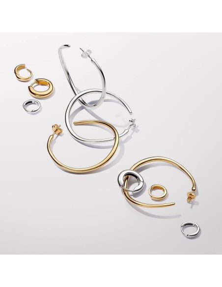 Pandora | Organisk formede 42 mm åbne creoler Pandora | Organisk formede 42 mm åbne creoler